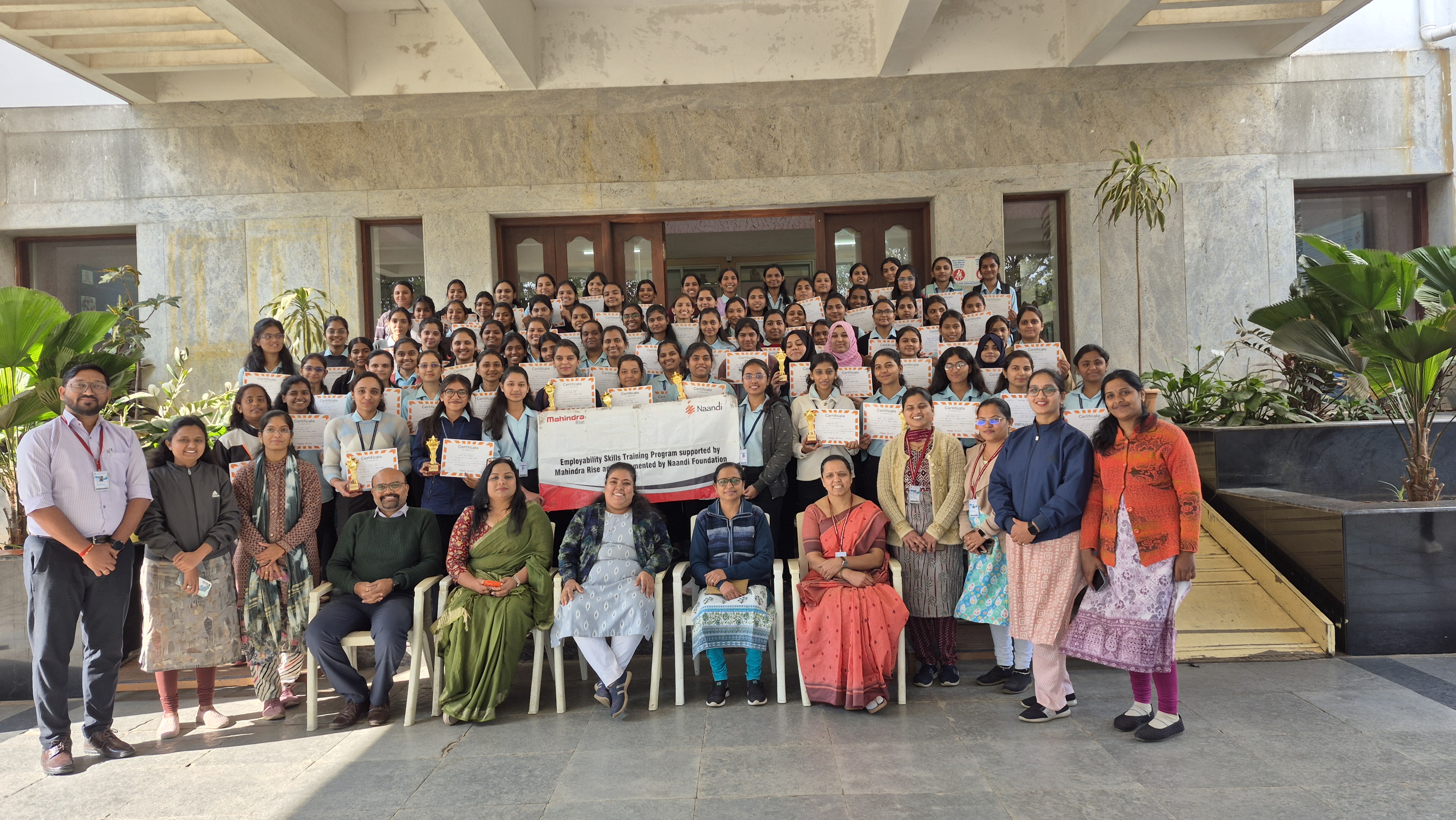 7 Days Mahindra Pride Training Program For Fonbal Year B.Sc(CS) and BBA(CA) Girl Students